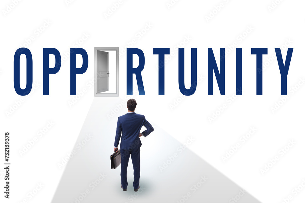 Opportunity concept with road leading to exit Opportunity concept with road leading to exit