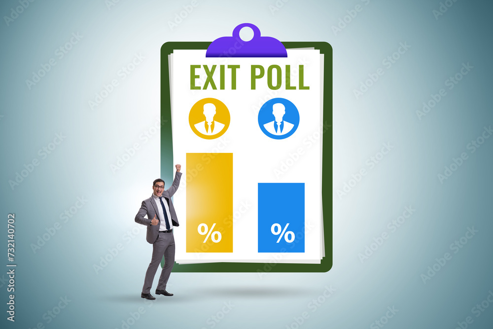 Exit poll concept for elections Exit poll concept for elections