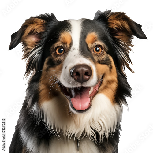 Portrait of a dog, on transparent background.