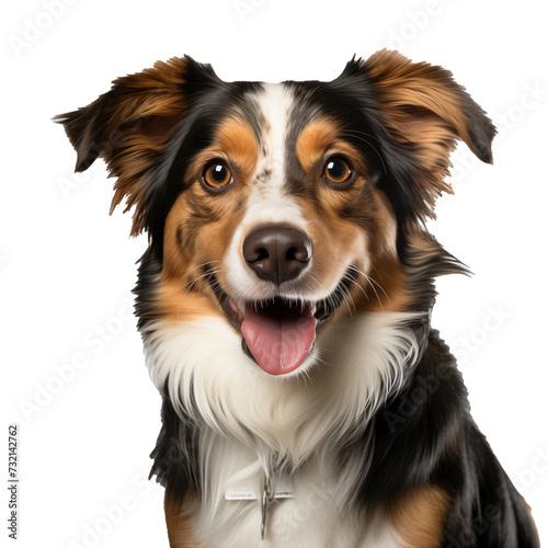 Portrait of a dog, on transparent background.