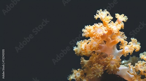 Cup Coral in the solid black background
