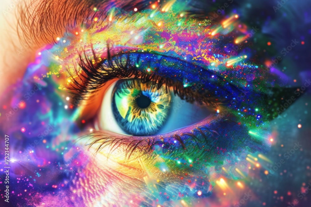 Human Eye small incision lenticule extraction. Eye photoreceptors optic