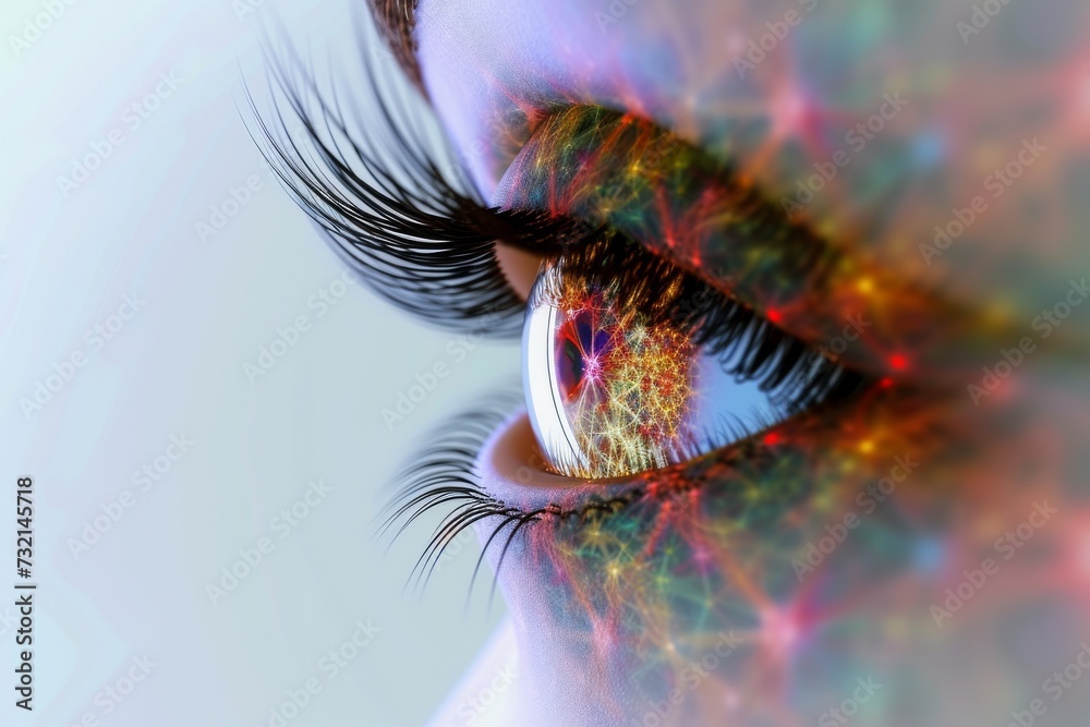 Human Cyborg AI Eye color vision deficiency aid. Eye epi lasik optic ...
