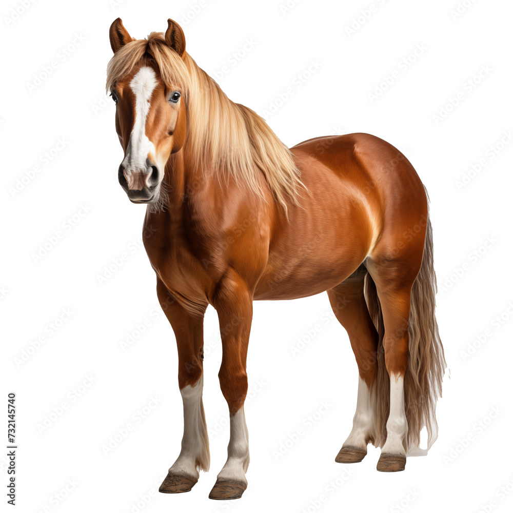 Horse on transparent background.