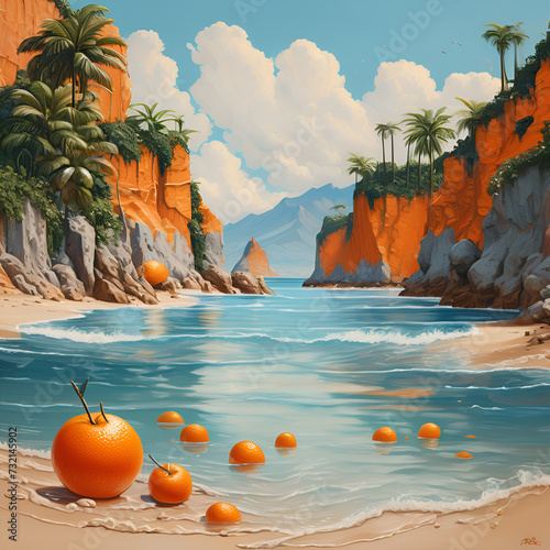 tropical island Generative AI