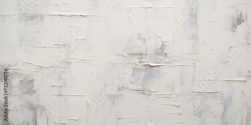 Abstract white oil paint brushstrokes texture pattern background. Contemporary modern art painting with the use of palette knife, highly textured wallpaper backdrop
