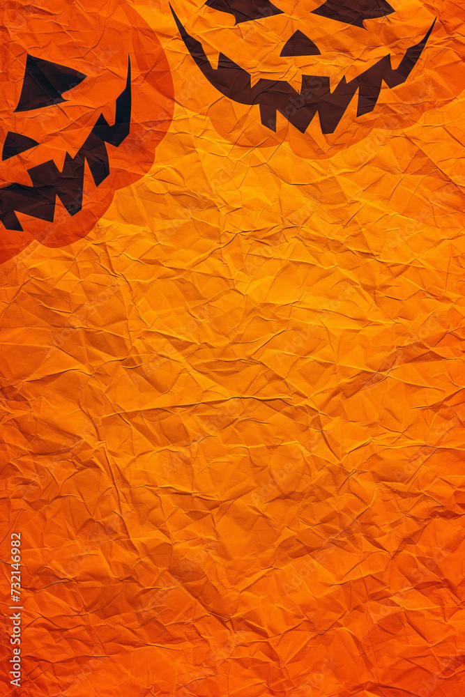 Halloween background, portrait, textured paper with room for text. 