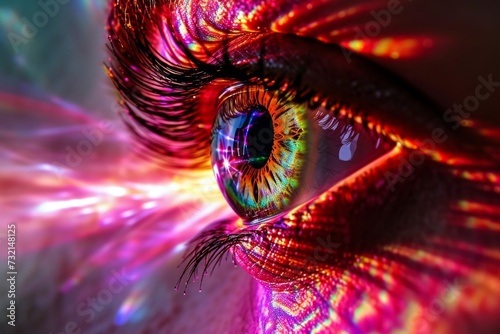 Human Cyborg AI Eye Preservative free eye drop. Eye lens design optic nerve lens ocular aberration color vision. Visionary iris color vision training sight visionary direction eyelashes