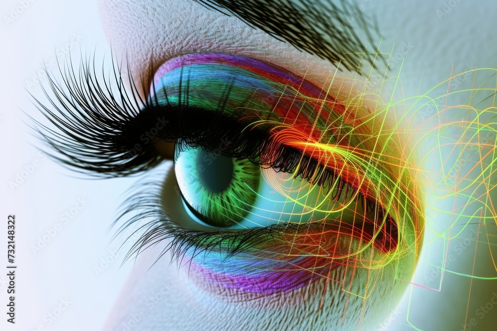 Human AI Eye lacrimal duct obstruction. Eye refractive surgery