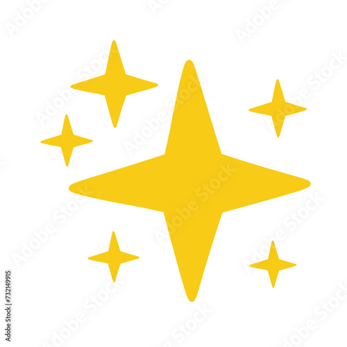 Flash sparkle flat star icon.