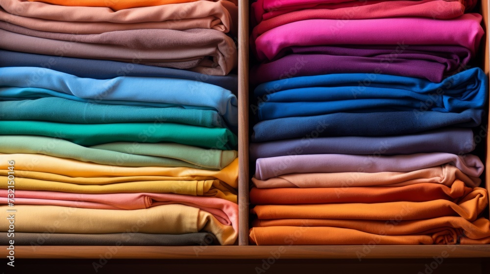 Neatly folded things in the closet. Neural network AI generated art Neatly folded things in the closet. Neural network AI generated art