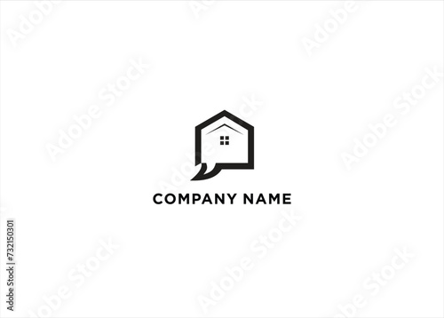 home chat logo icon template