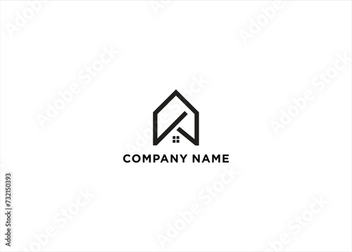 K Home Logo Stock Vector
