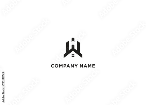 H Home Logo Stock Vector