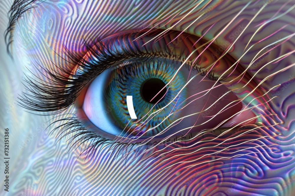 Human Cyborg AI Eye illustration. Eye lasik optic nerve lens color vision deficiency gene locus color vision. Visionary iris visual impairment sight multifocal lenses eyelashes Human Cyborg AI Eye illustration. Eye lasik optic nerve lens color vision deficiency gene locus color vision. Visionary iris visual impairment sight multifocal lenses eyelashes