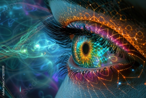 Human Cyborg AI Eye corneal reshaping. Eye eye infection optic nerve lens Glaucoma medication side effects color vision. Visionary iris miosis sight eyelid closure eyelashes