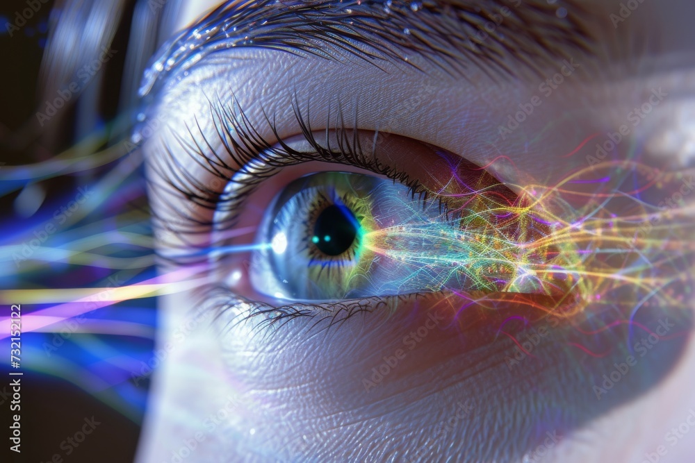 Human AI Eye optical coherence tomography. Eye eye optic nerve lens lens prescription