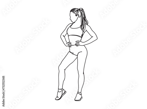 Yoga Girl Single Line Drawing Ai  EPS  SVG  PNG  JPG zip file