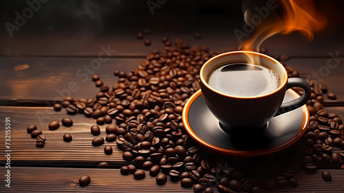 Coffee close-up background, business shot