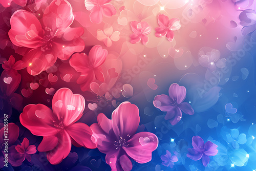 Spring background with beautiful flowers.