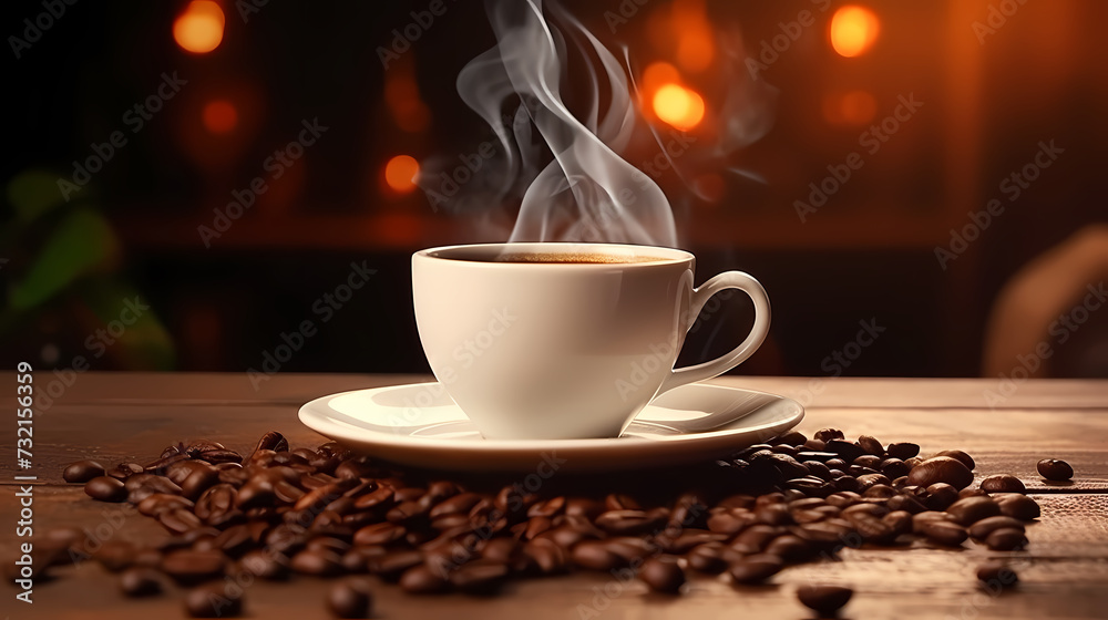 Coffee close-up background, business shot