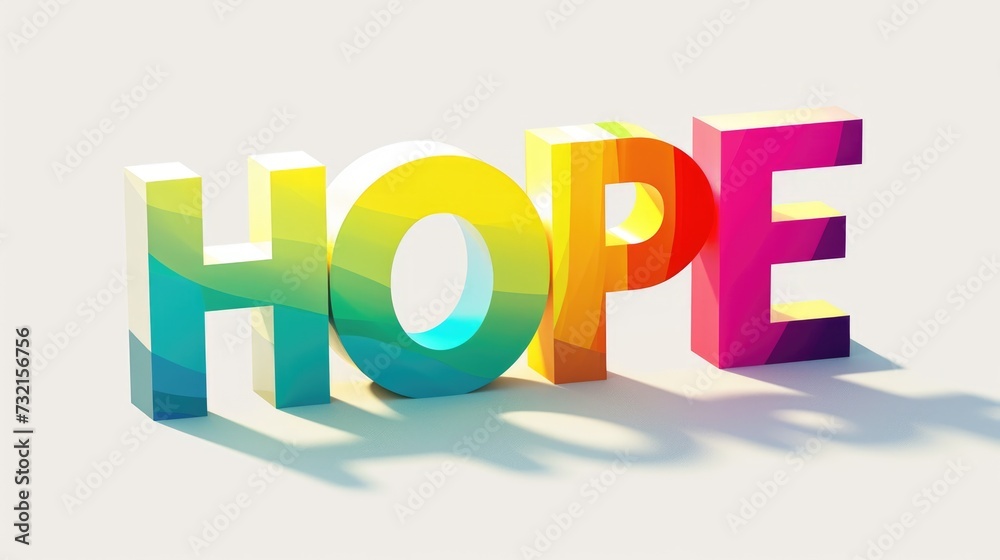 A 3d rendering of the word hope A 3d rendering of the word hope