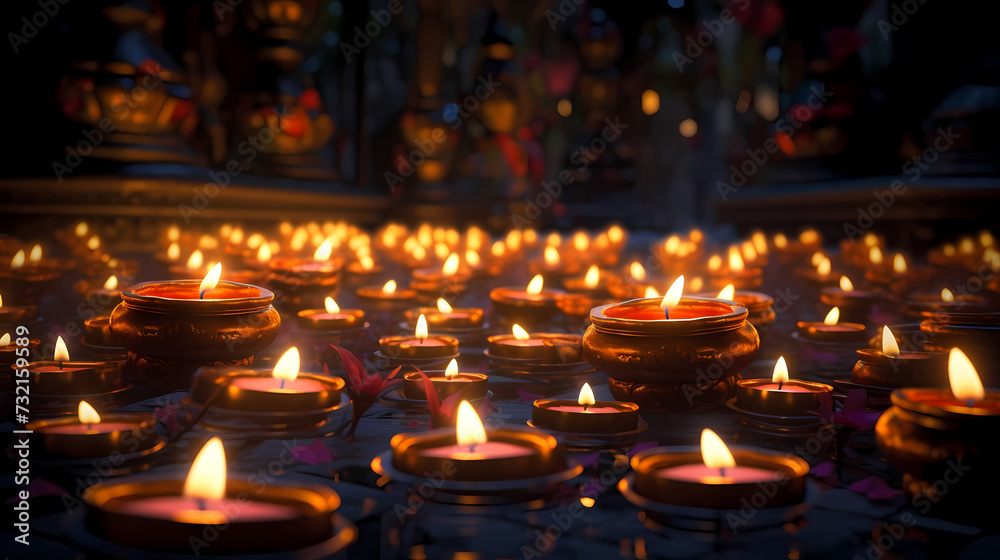 3D rendering Krathong floating flower background, Thailand Loy Krathong festival 3D rendering Krathong floating flower background, Thailand Loy Krathong festival