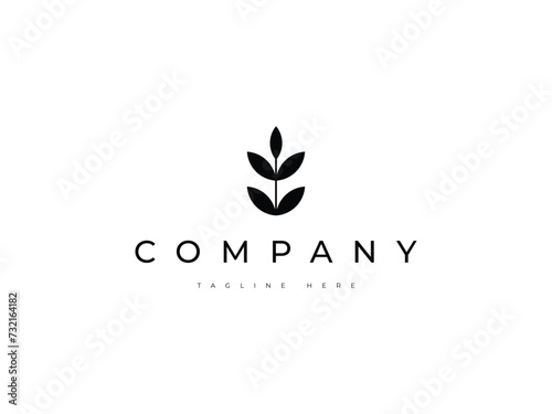 creative sprout leaf eco logo design