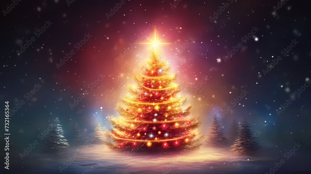 Abstract Christmas tree background wallpaper 3D illustration Abstract Christmas tree background wallpaper 3D illustration