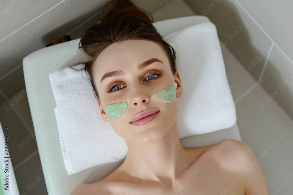 Skincare Model beta hydroxy acids. Beautiful Woman uses face cream