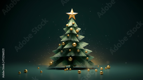 Christmas tree, Christmas background © xuan
