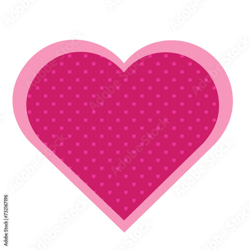 pink heart on white