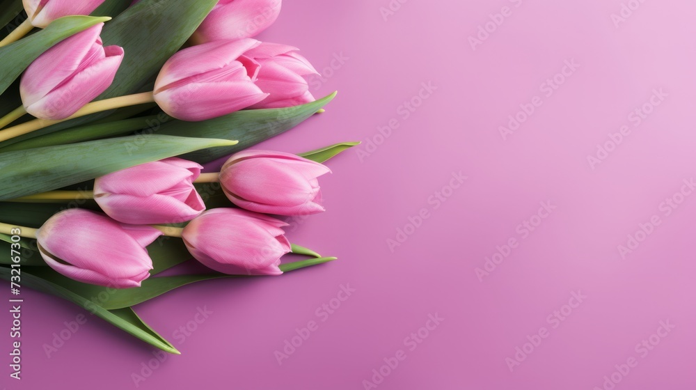 beautiful pink tulips on pink background. Neural network AI generated art beautiful pink tulips on pink background. Neural network AI generated art