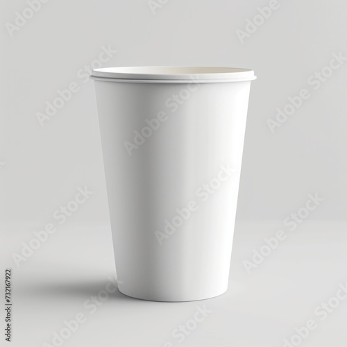 Coffee Cup 3D paper Illustration Mockup Scene on Isolated Background