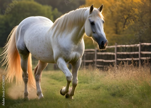 beautiful horse in the field