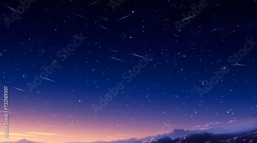 Mysterious star themed gradient background with countless twinkling stars