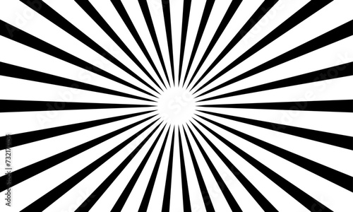 sunburst black and white vector.  sunray retro