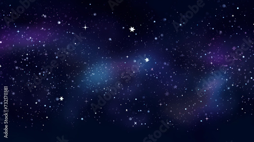 Countless stars twinkle in the night sky