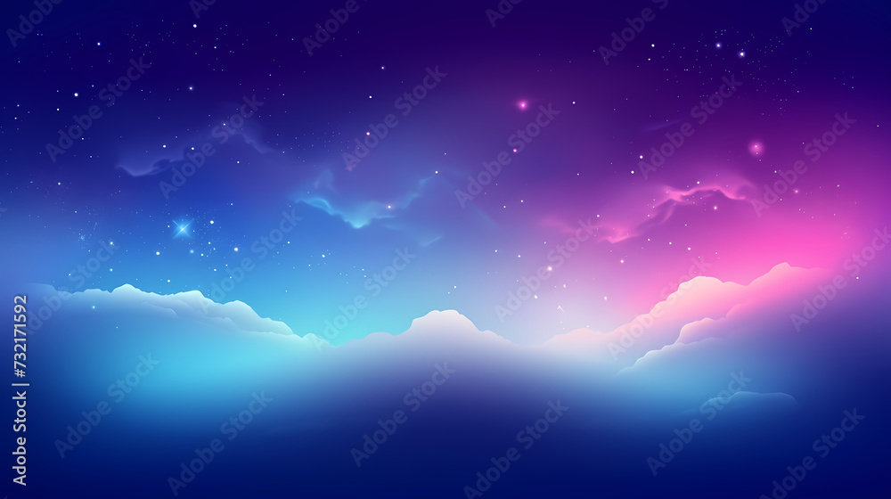 Countless stars twinkle in the night sky