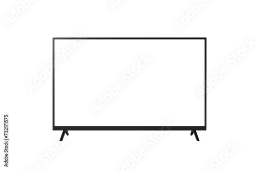 Modern Black TV Mockup on Transparent