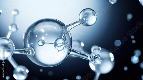 Cosmetic Essence Liquid bubble molecule .bubbles in water	 bubbles in water