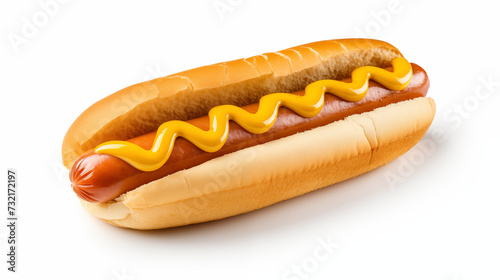 Classic Hot Dog With Yellow Mustard