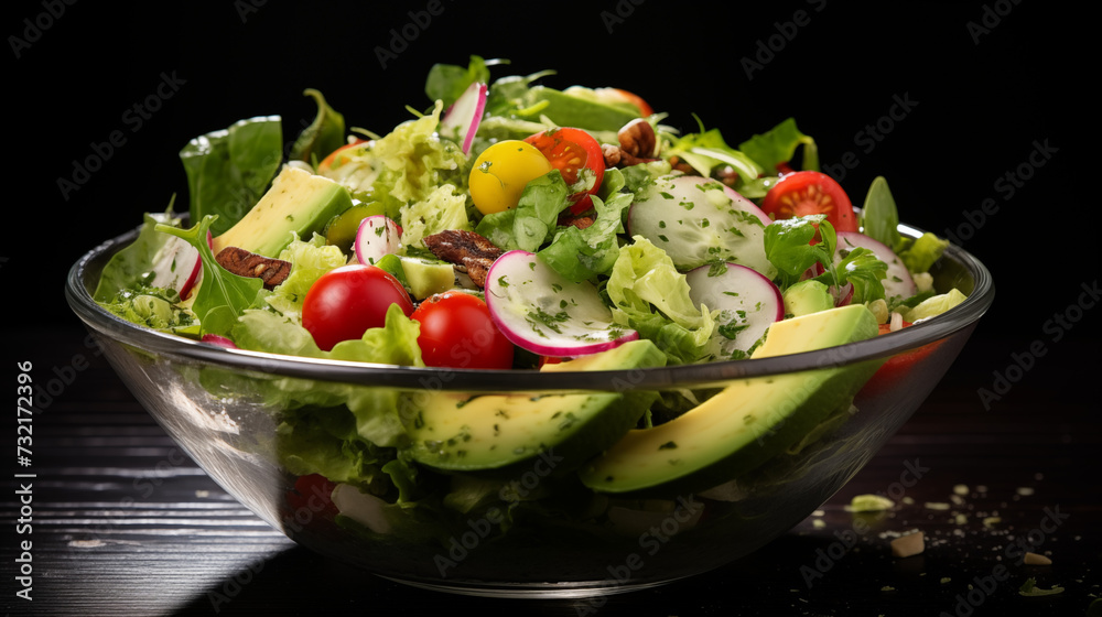 Fresh Cob Salad or Fresh Greens Side Salad in a Bowl Fresh Cob Salad or Fresh Greens Side Salad in a Bowl