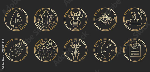 The Ten Plagues of Egypt - Gold Outline