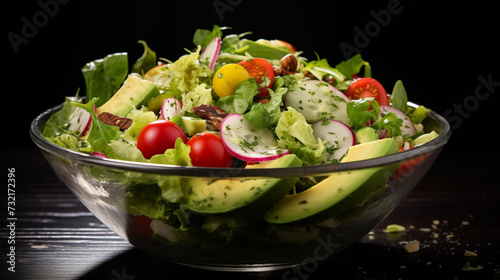 Fresh Cob Salad or Fresh Greens Side Salad in a Bowl