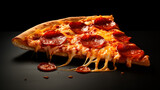 Hot Fresh Slice of Pepperoni Pizza