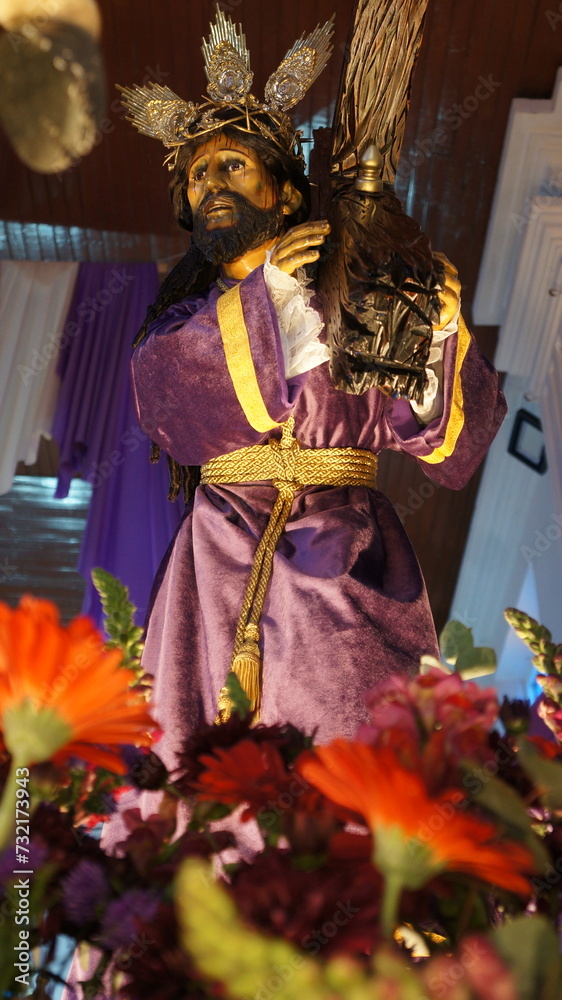 Fototapeta premium venerated image of Jesus Nazarene of Hope from the Hermitage of Santa Lucia in Antigua Guatemala