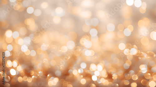 Vibrant Christmas bokeh in gold and white, minimalist elegance with captivating light.