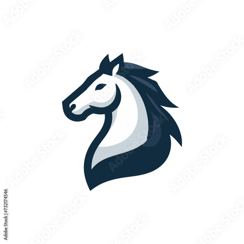 simple cool horse logo vector illustration