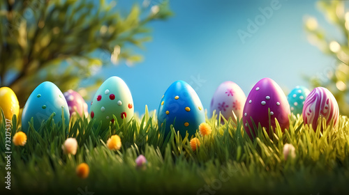 Easter banner with copy space